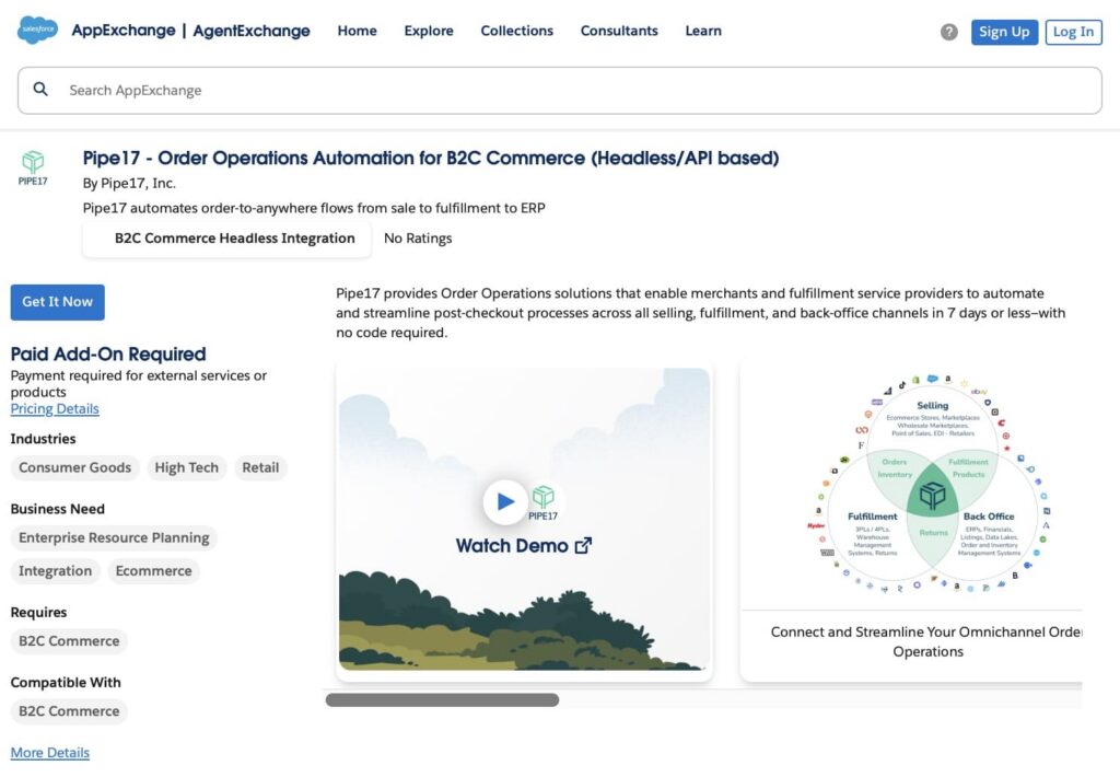 Pipe17 - Order Operations Automation for B2C Commerce (Headless:API based)