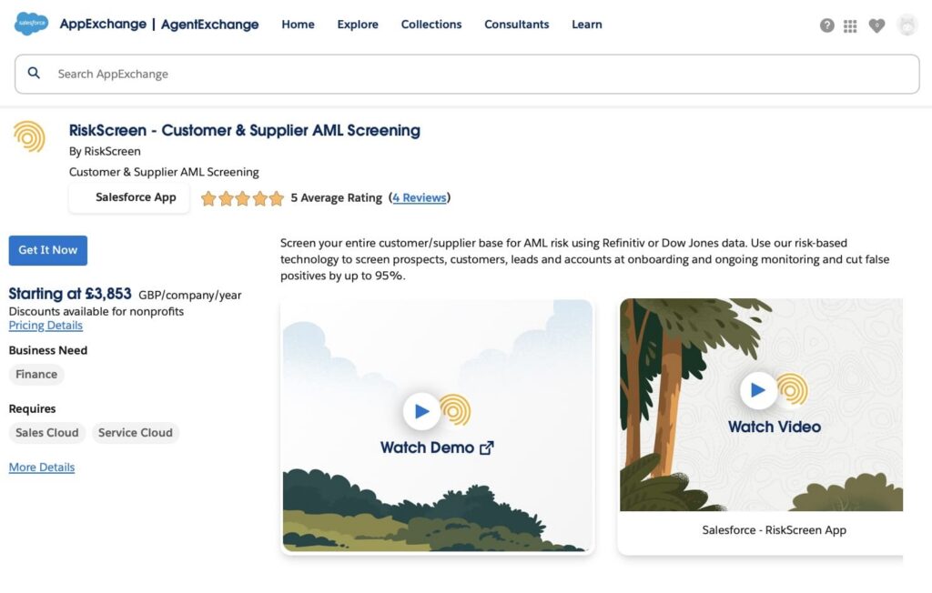 RiskScreen - Customer & Supplier AML Screening