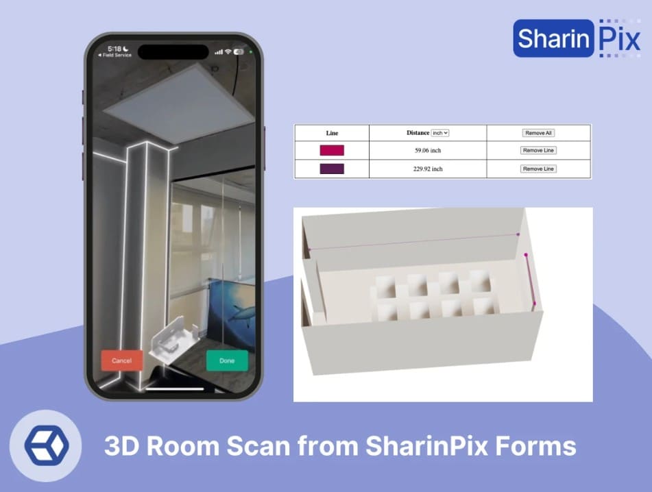 3D Room Scanning feature from SharinPix Visual Toolkit