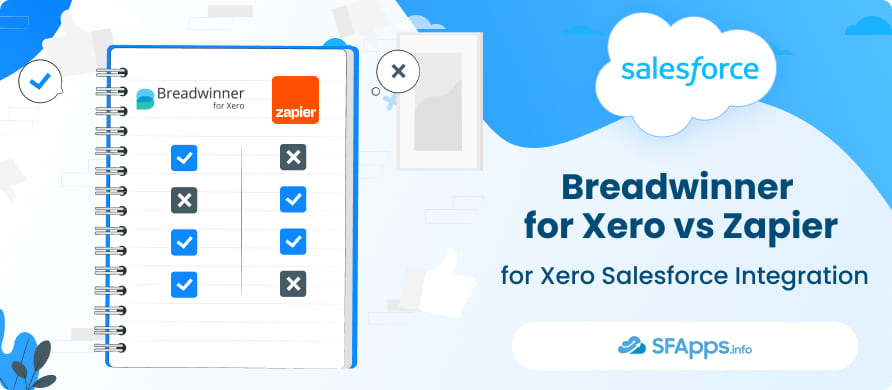Breadwinner for Xero vs Zapier for Xero Salesforce Integration