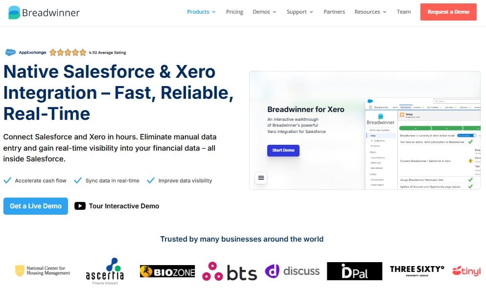 Breadwinner for Xero website