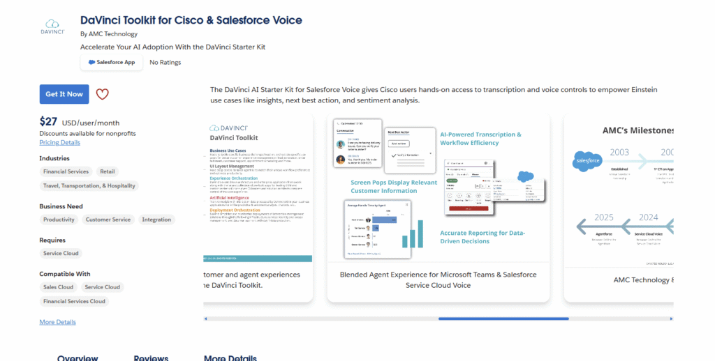 DaVinci Toolkit for Cisco & Salesforce Voice