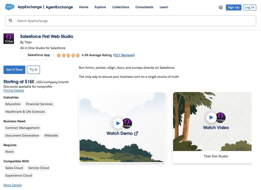 Salesforce First Web Studio