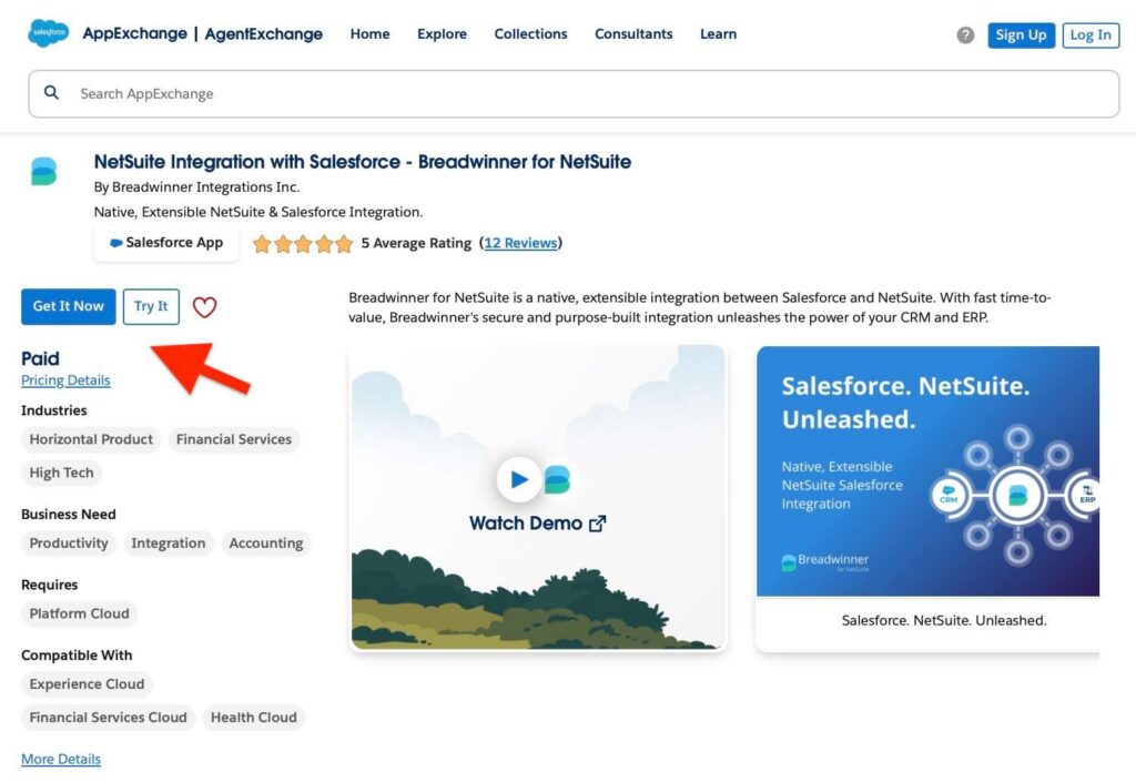 Breadwinner for NetSuite on AppExchange