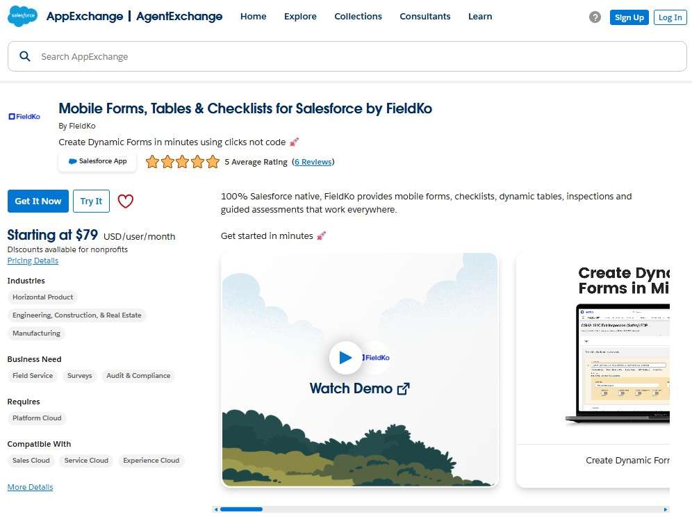 Mobile Forms, Tables & Checklists for Salesforce by FieldKo