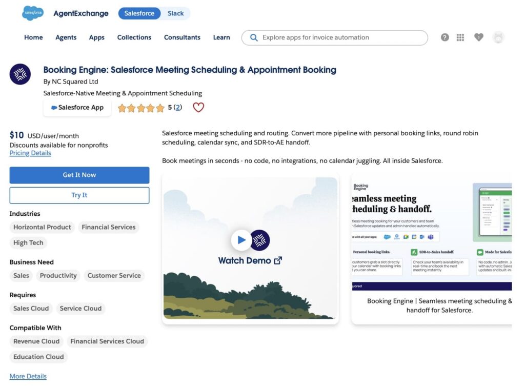 Booking Engine- Salesforce Meeting Scheduling & Appointment Booking