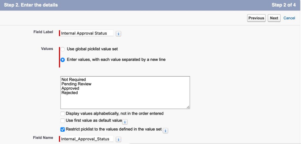 Create New Custom Field