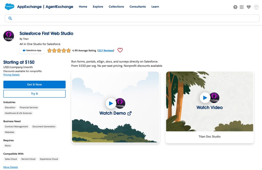 Salesforce First Web Studio by Titan on AppExchange