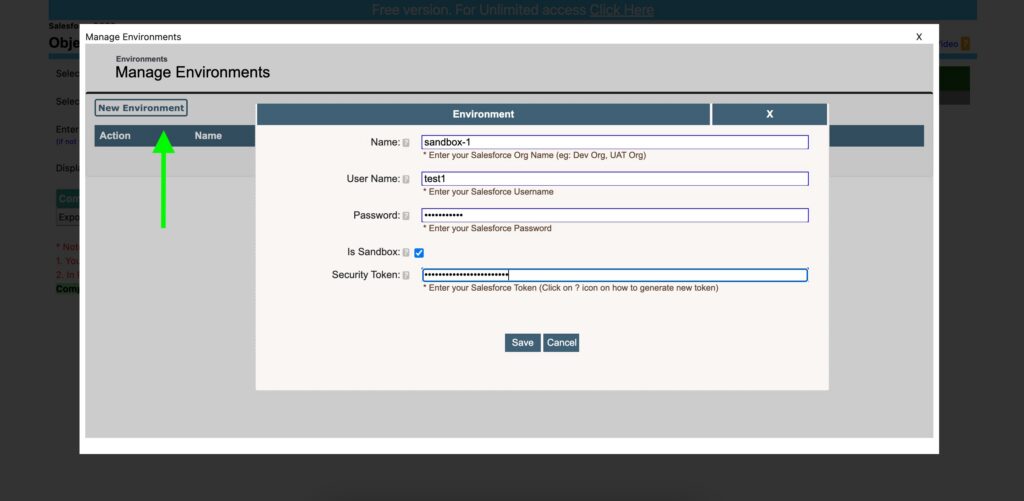 BOFC Manage Environments: Adding External Environment