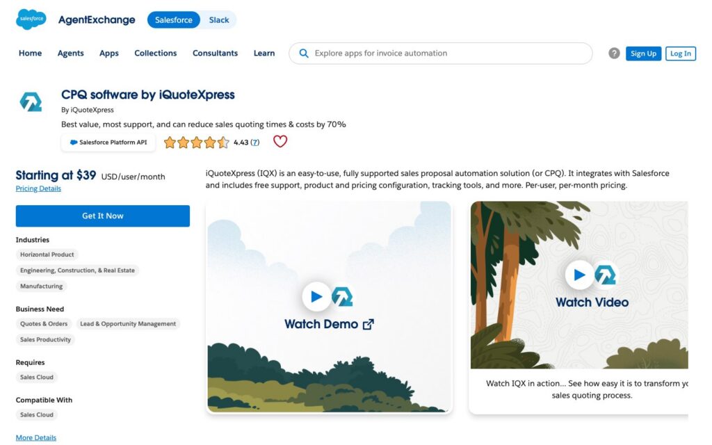 CPQ software by iQuoteXpress