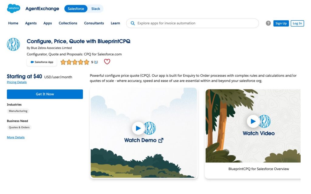 Configure, Price, Quote with BlueprintCPQ