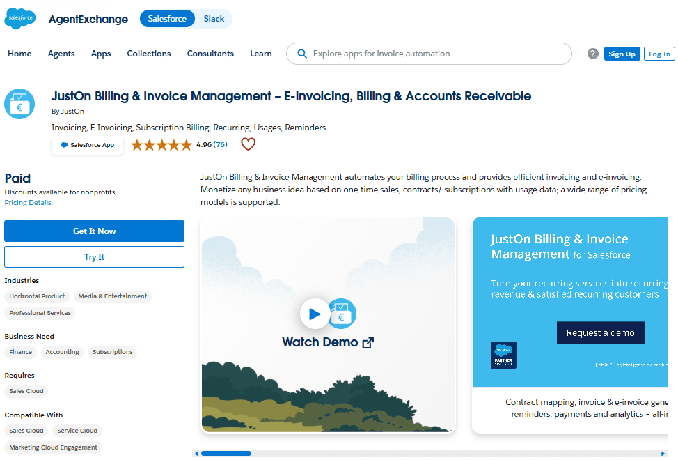 JustOn Billing & Invoice Management