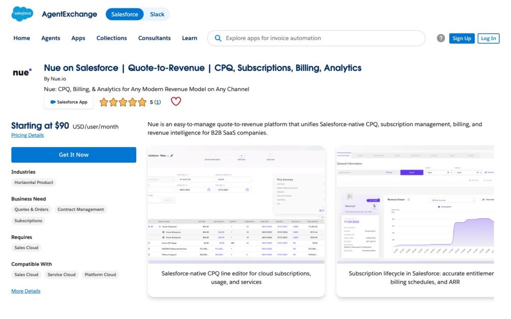 Nue on Salesforce | Quote-to-Revenue | CPQ Subscriptions Billing Analytics