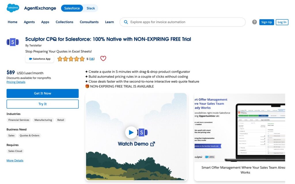 Sculptor CPQ for Salesforce
