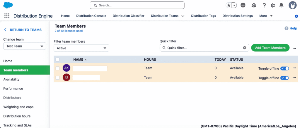 team members
