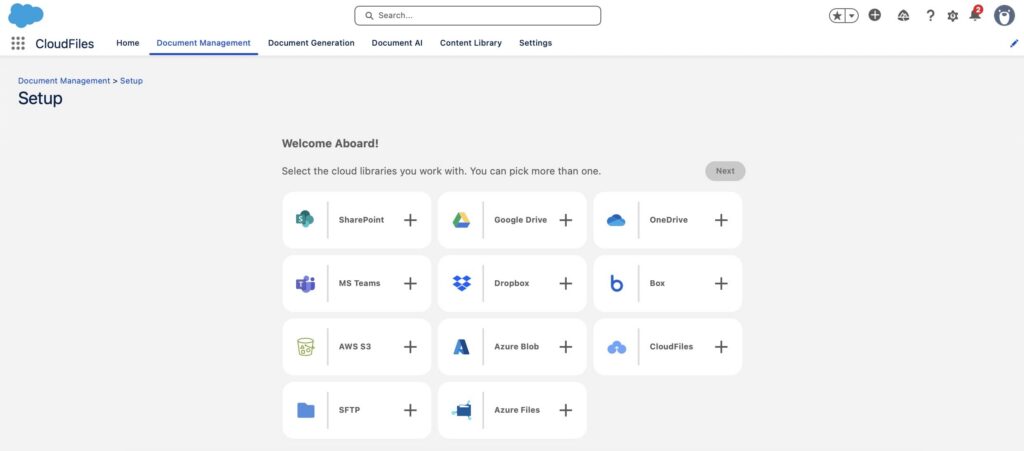 CloudFiles Setup