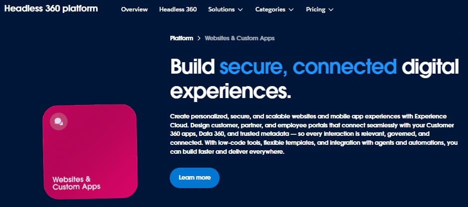 Experience Cloud as part of Headless 360 Platform