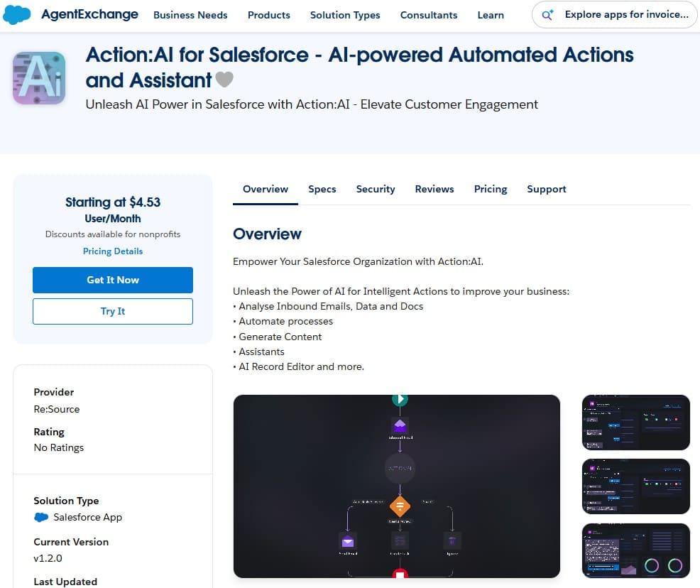 ActionAI for Salesforce - AI-powered Automated Actions and Assistant