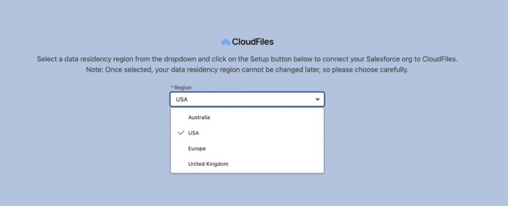 Choose region