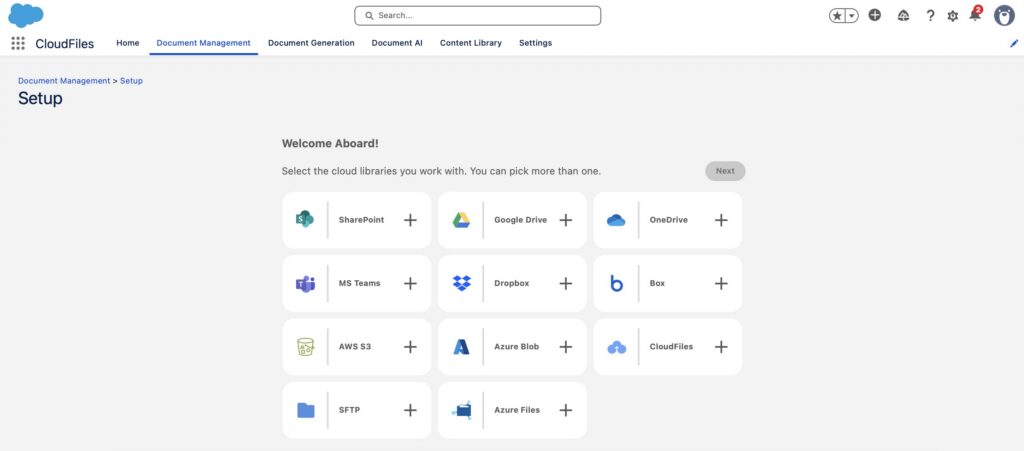 CloudFiles Setup