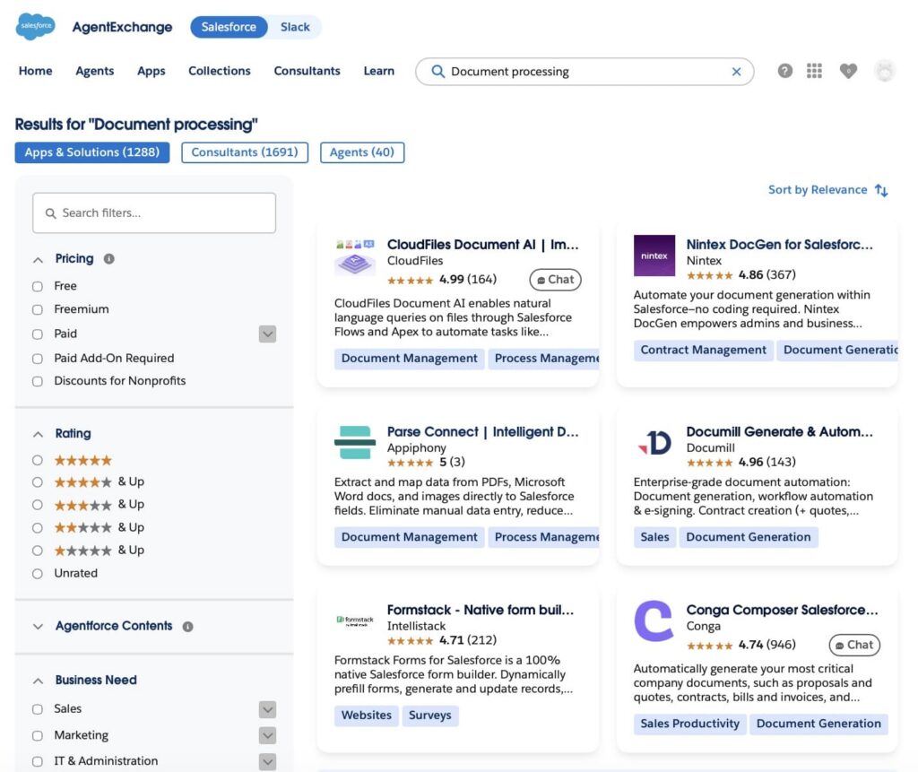 Document Processing on AppExchange