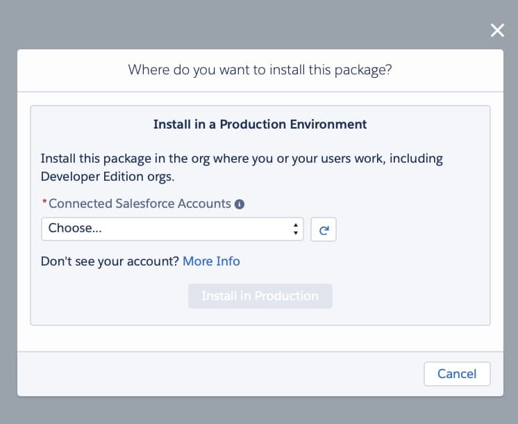 Install in production