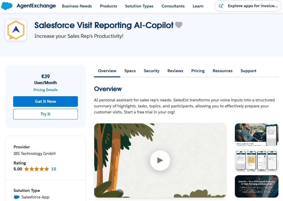 Salesforce Visit Reporting AI-Copilot